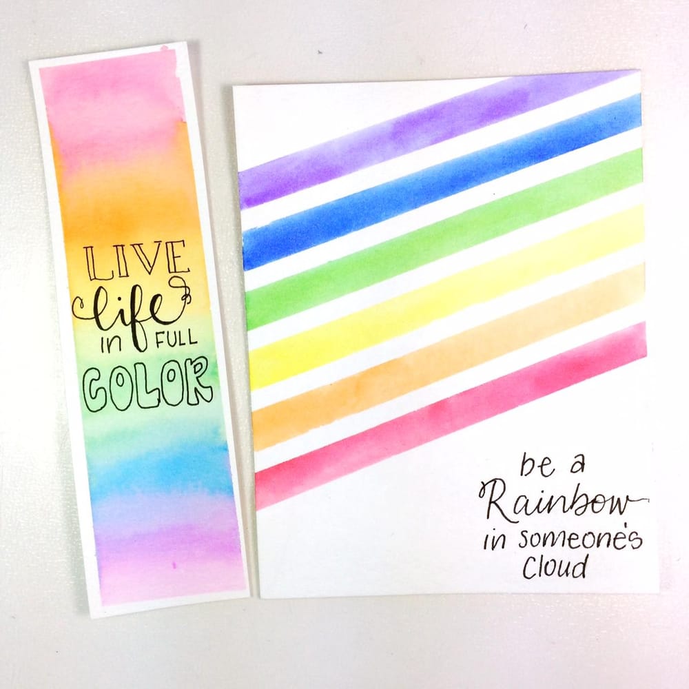 Rainbow watercolor background - image 1 - student project