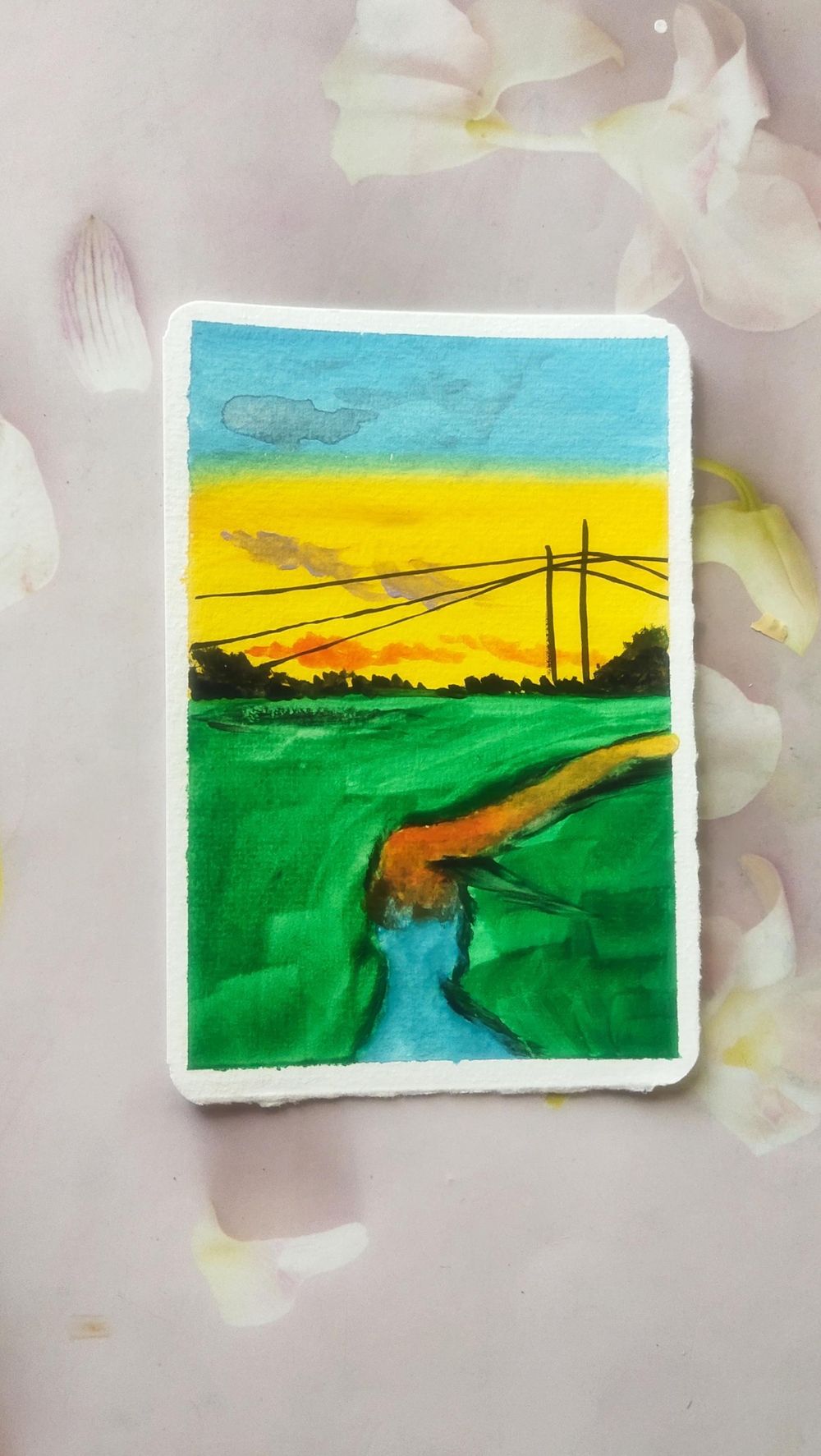 Gouache landscape - image 3 - student project