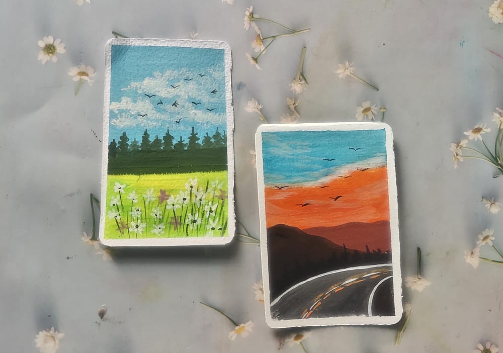 Gouache landscape - image 7 - student project