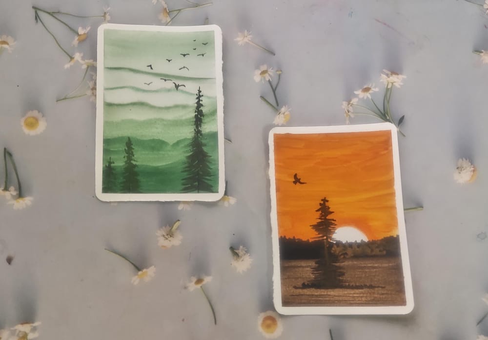 Gouache landscape - image 6 - student project