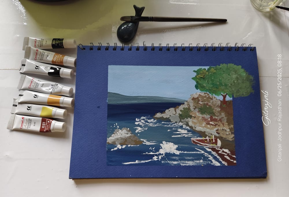 Expressive gouache scape - image 3 - student project