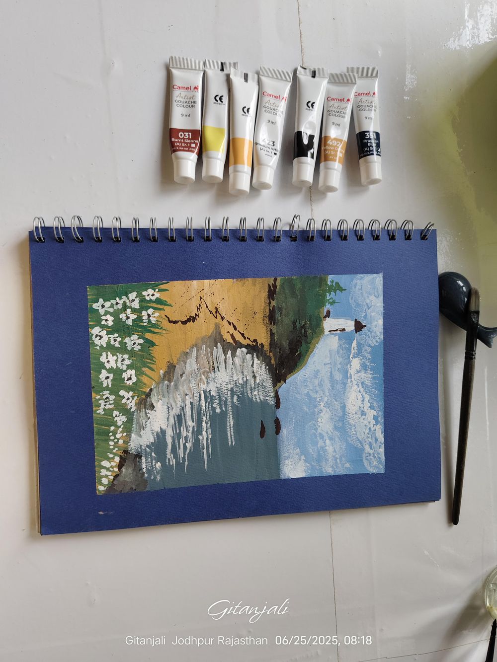 Expressive gouache scape - image 2 - student project