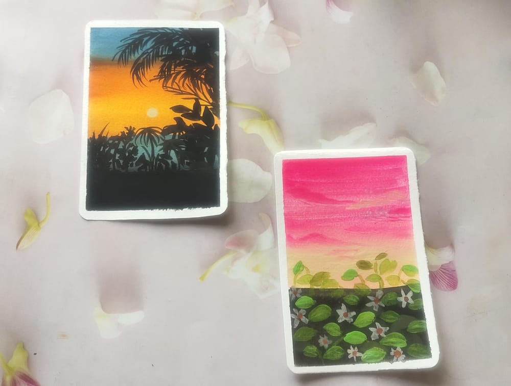 Gouache landscape - image 2 - student project