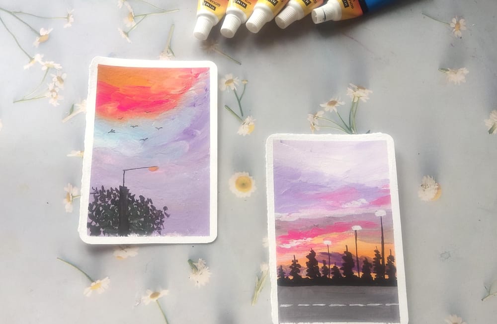 Gouache landscape - image 5 - student project
