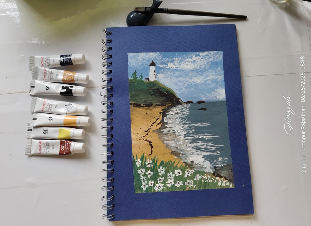 Expressive gouache scape - image 1 - student project