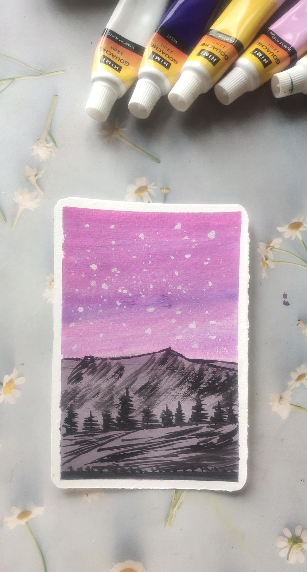 Gouache landscape - image 4 - student project