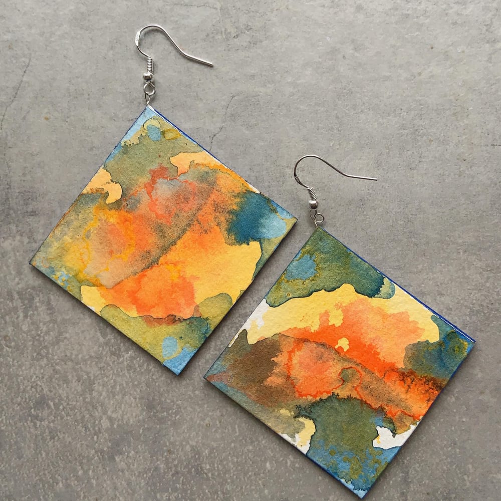 Colorful Earrings - image 1 - student project