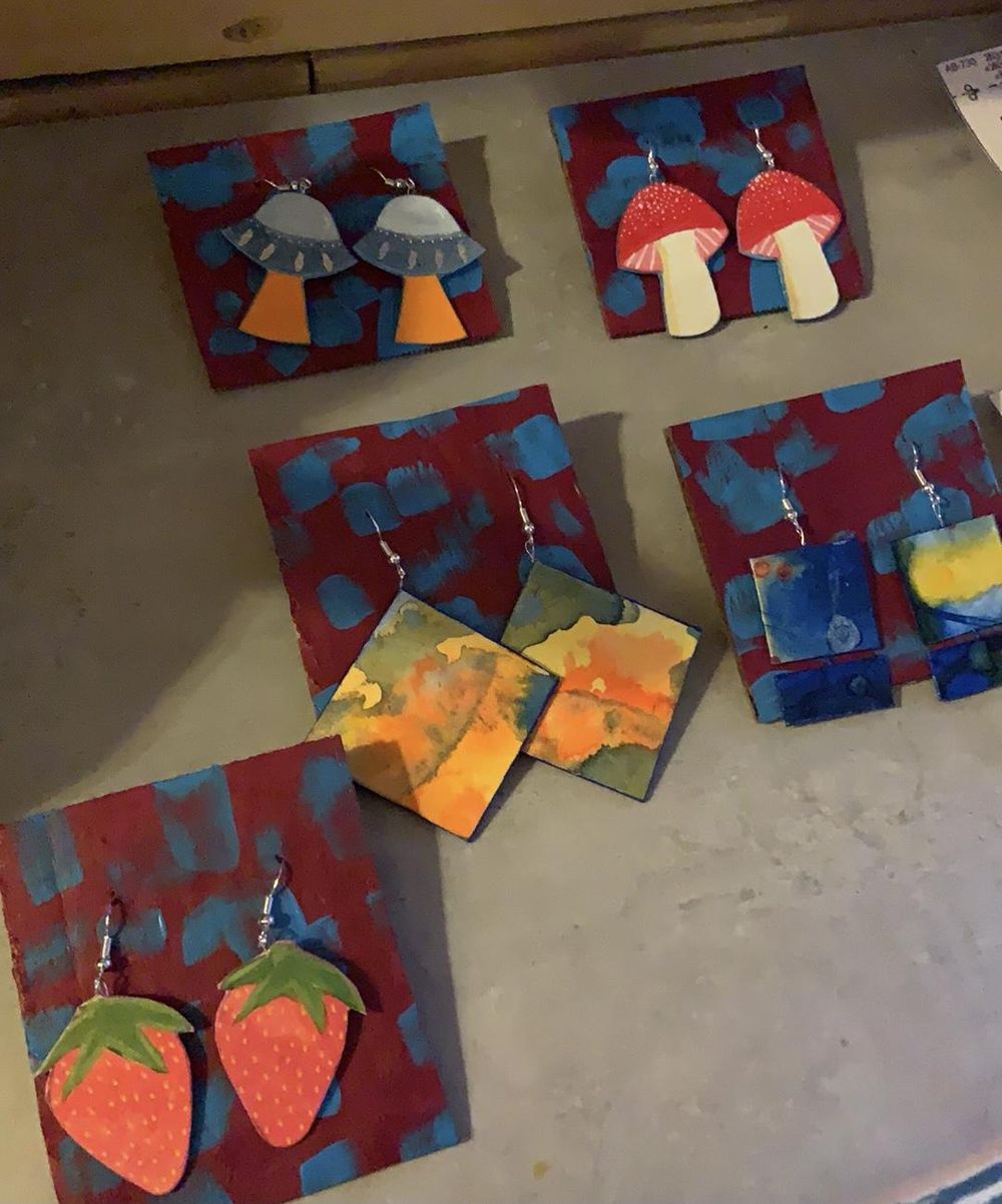 Colorful Earrings - image 2 - student project