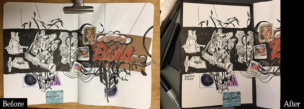 Reworking on my sketchbook - image 2 - student project