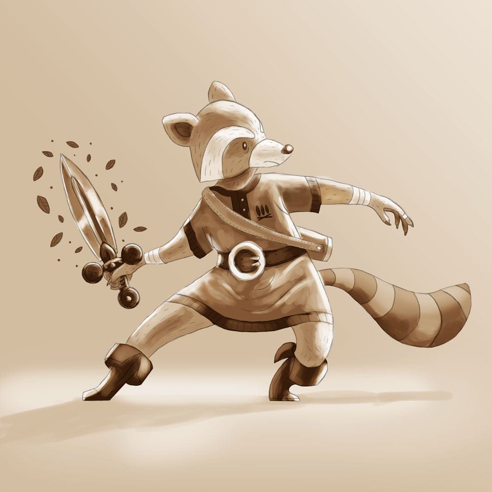 Raccoon Swordsman - image 7 - student project