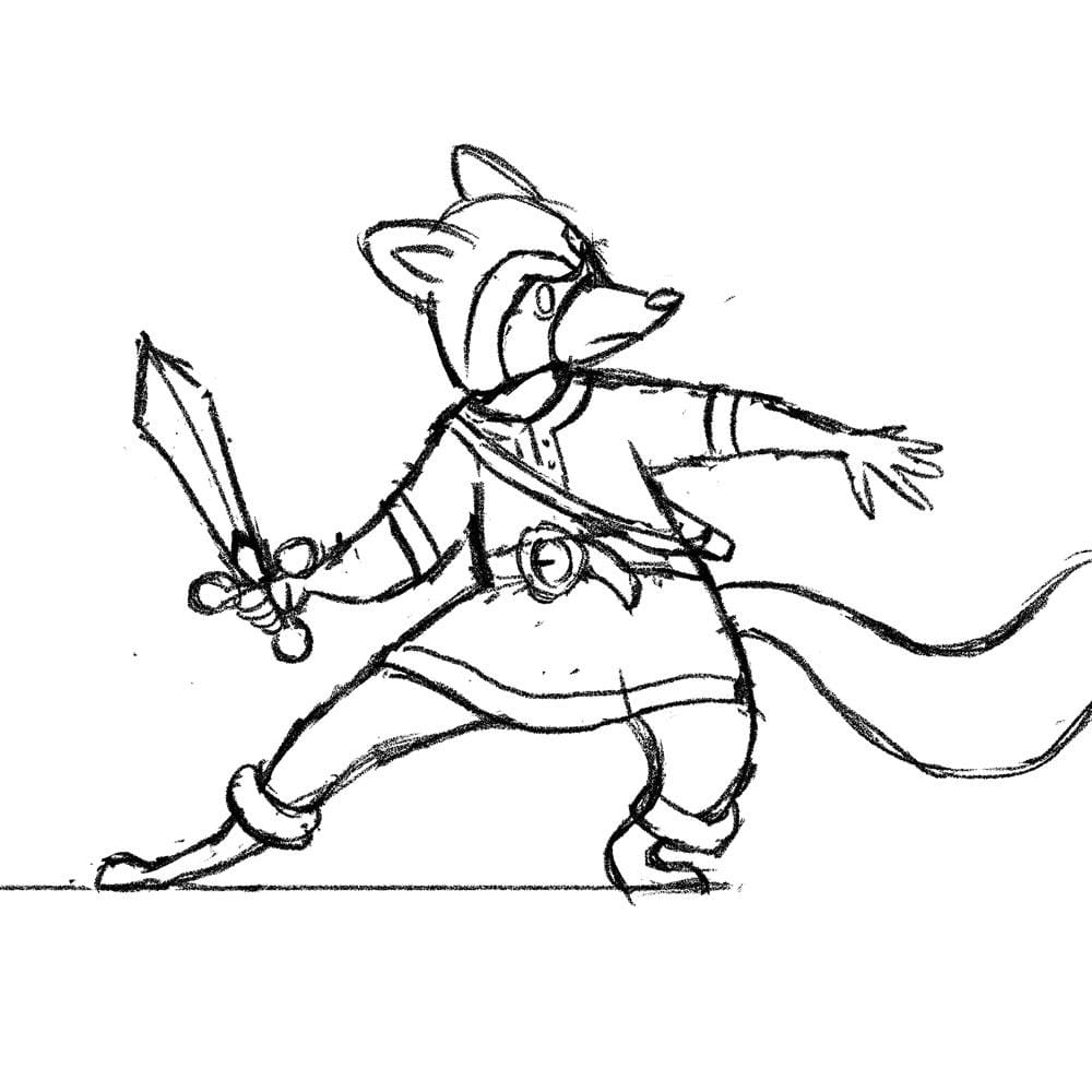 Raccoon Swordsman - image 2 - student project