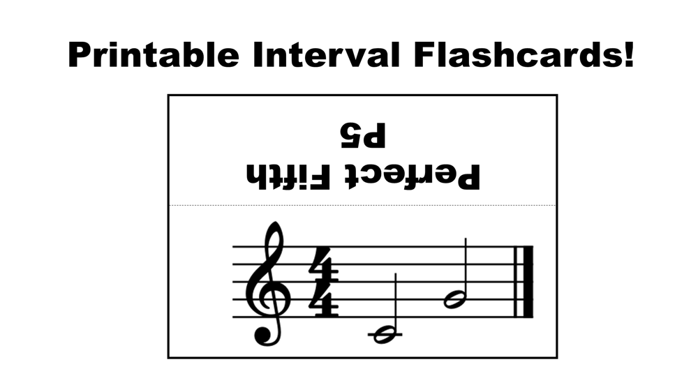 Printable Music Interval Flashcards - image 1 - student project