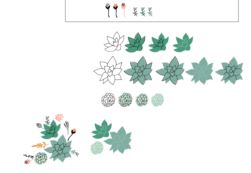 The Succulents (& new Orchid pattern) - image 2 - student project