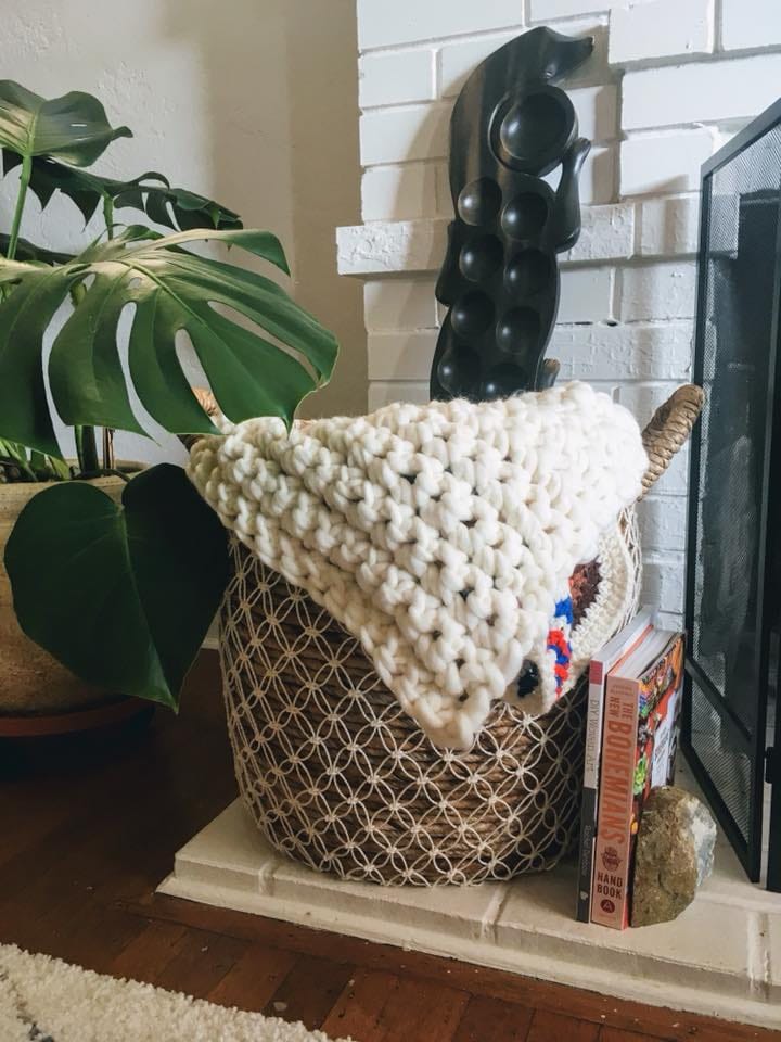 My first hand crochet "blanket" - image 1 - student project