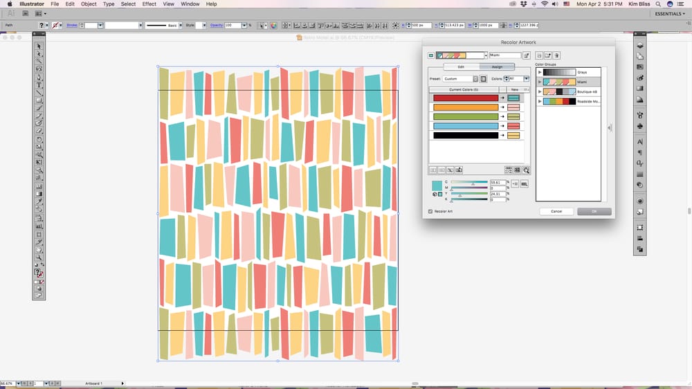Retro Rectangles -3 Colorways - image 3 - student project