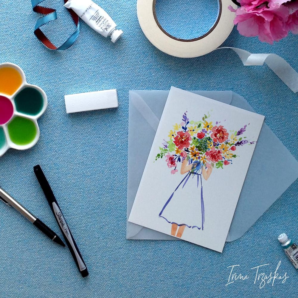 Watercolor Summer Flowers {Sample Project} - image 2 - student project