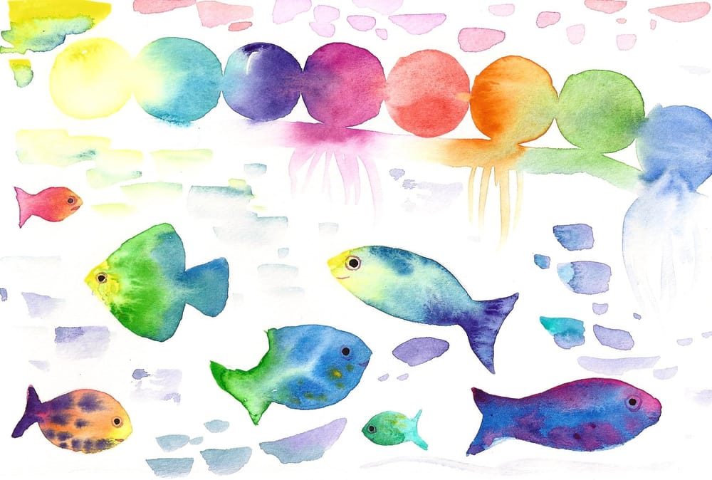 Watercolor Fish - image 1 - student project