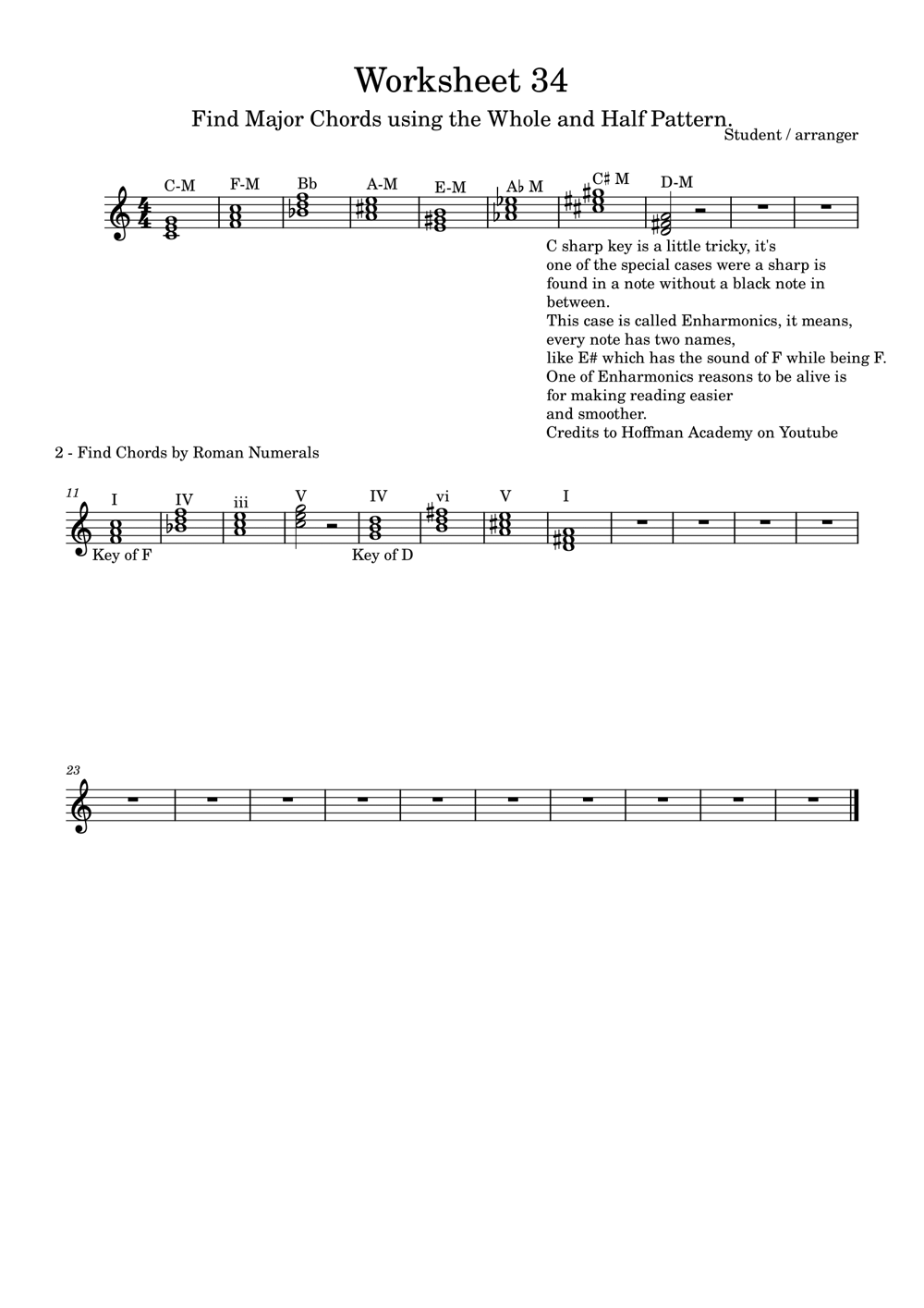 W-34 | Find Major Chords using the Whole and Half Pattern - image 1 - student project