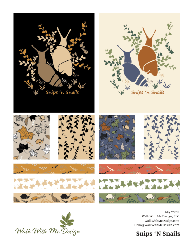 Surface pattern design portfolio page - image 1 - student project