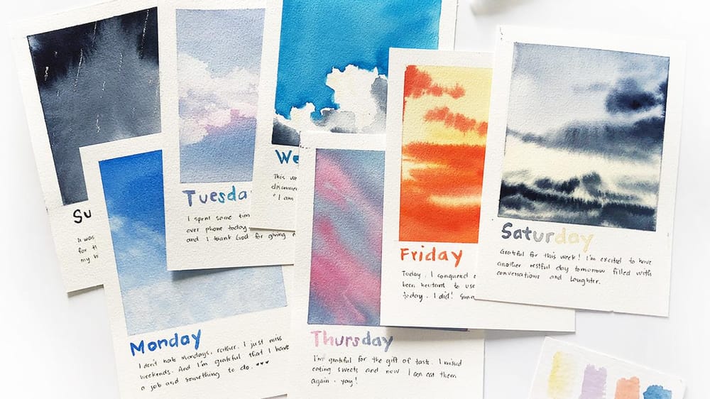 Documenting my Week with Watercolor Skyscapes - image 1 - student project