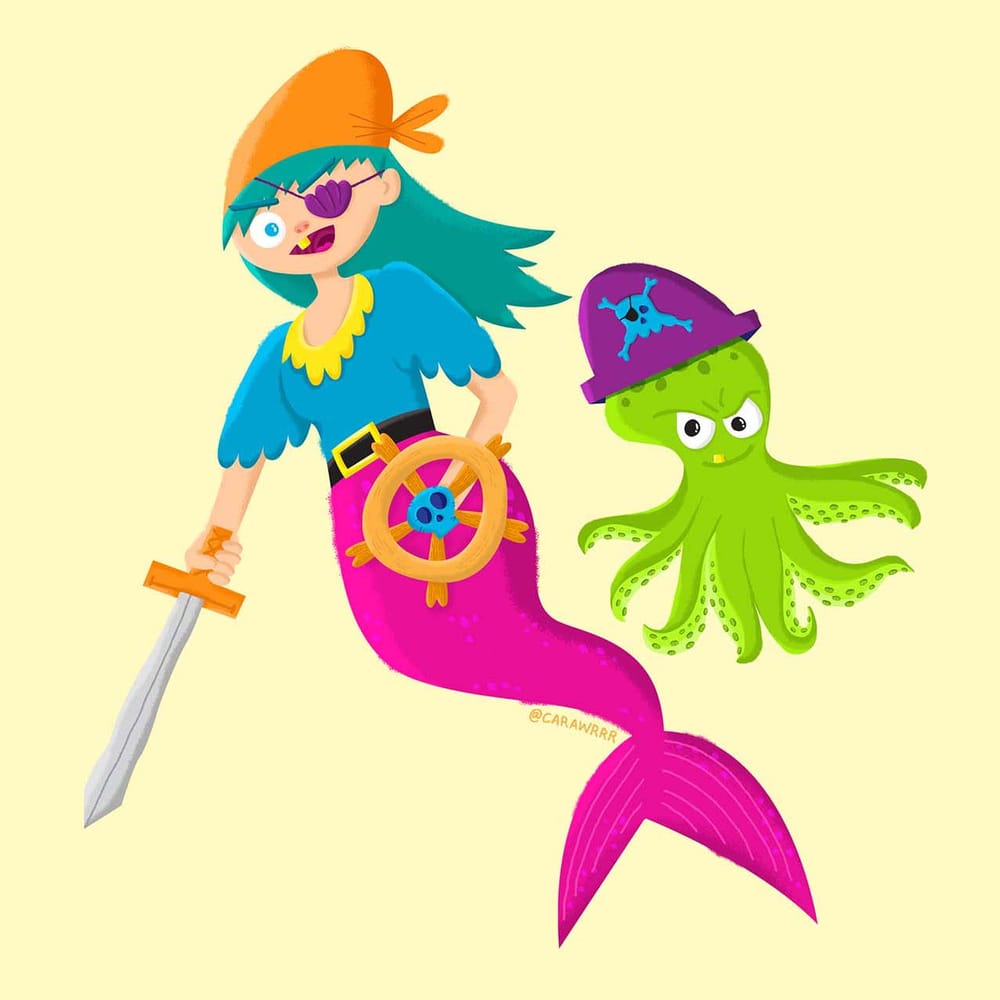 Pirate Mermaid and Octopus Sidekick - image 3 - student project