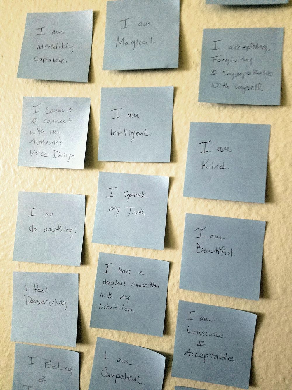 My wall of affirmations Skillshare Student Project