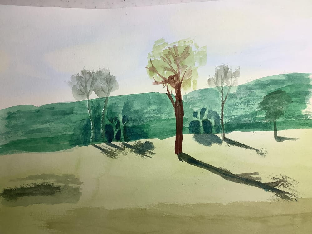 Negative space Birch Trees by Marla S - image 1 - student project