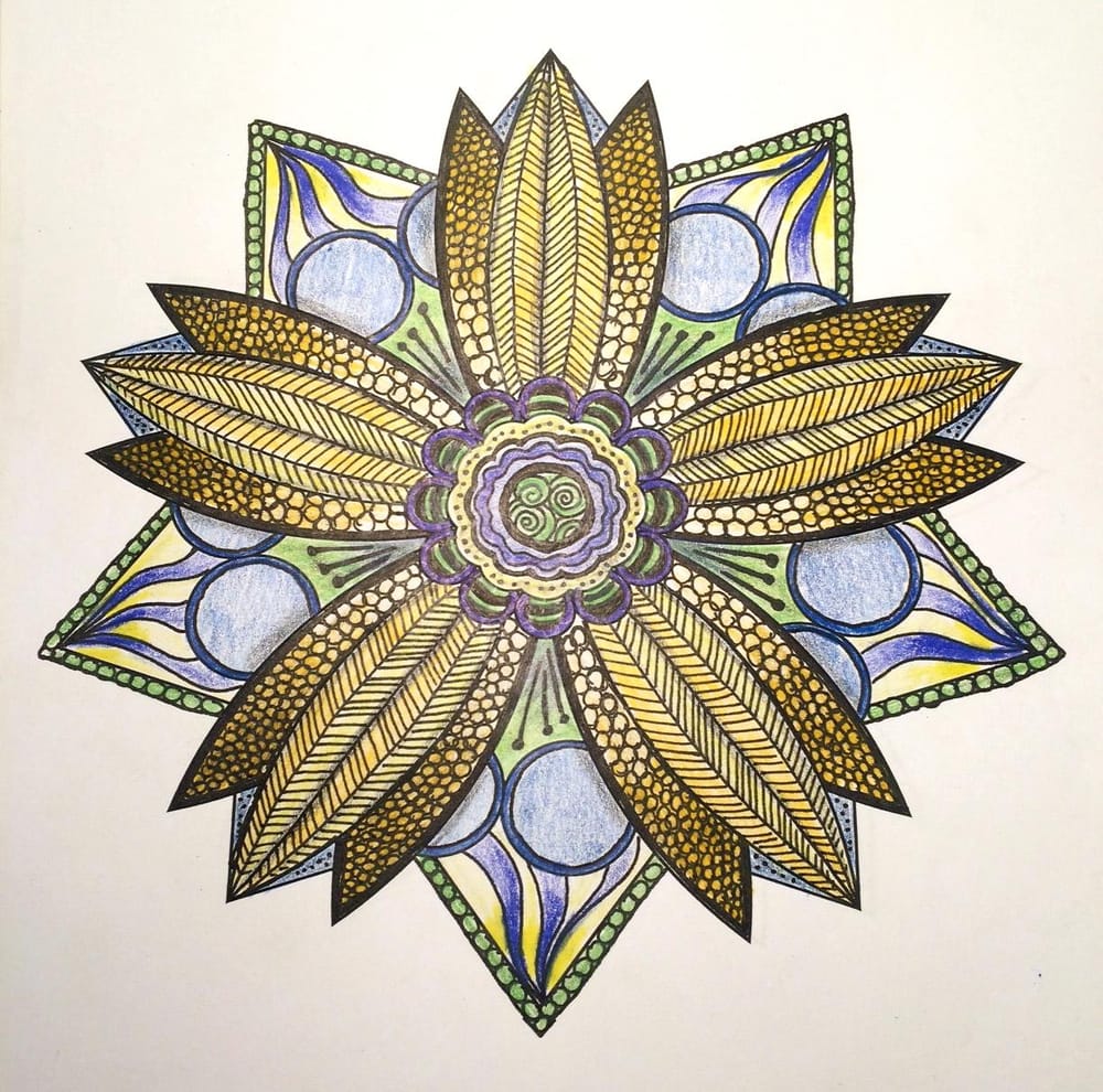 Sunshiny Star Mandala - image 2 - student project