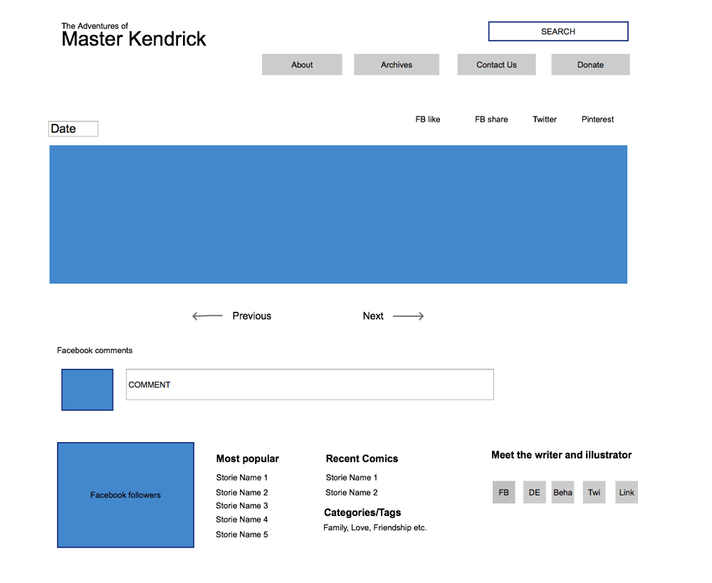 Comics Website - image 1 - student project