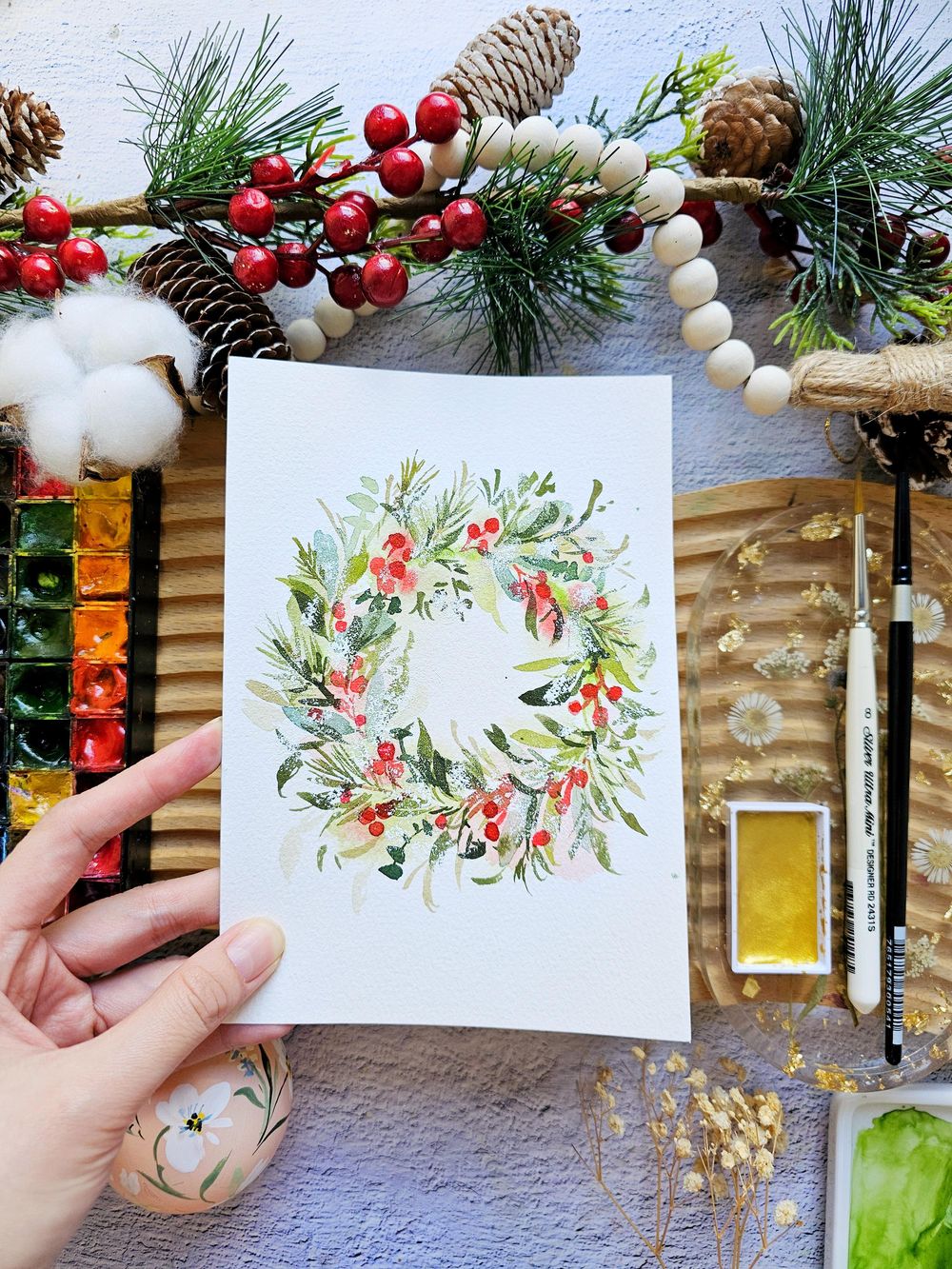 Holiday Watercolor Cards - image 3 - student project