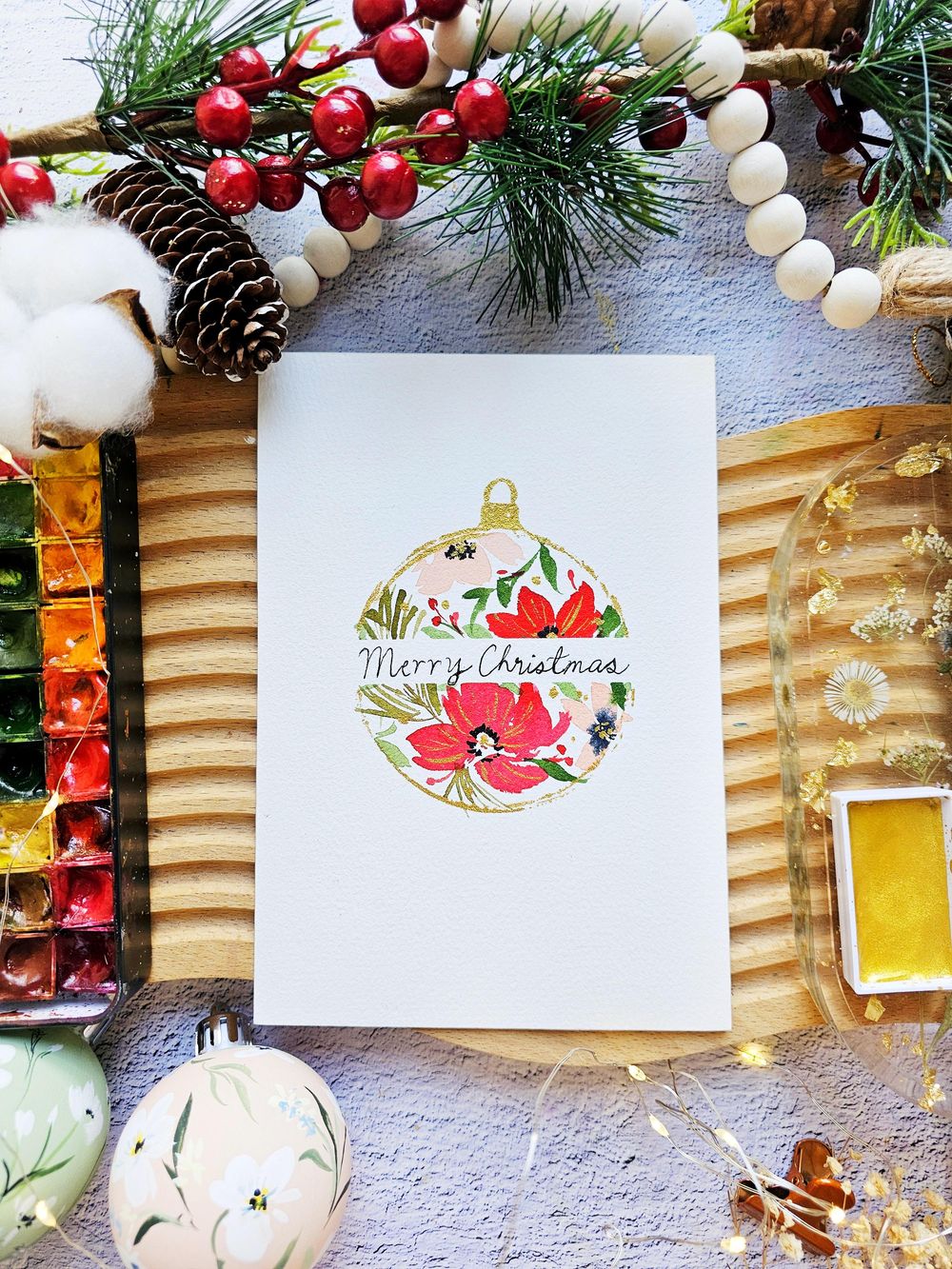 Holiday Watercolor Cards - image 4 - student project