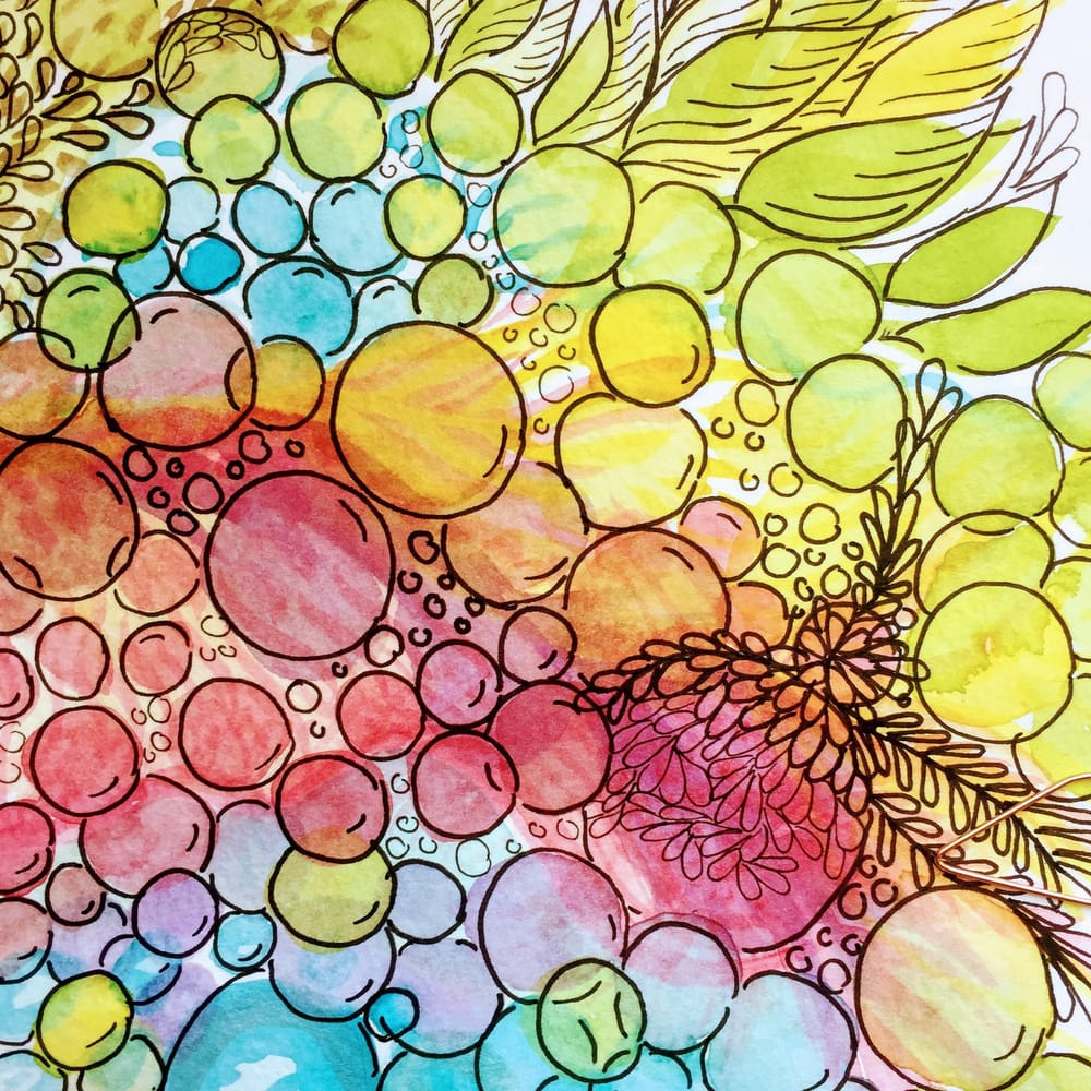 Watercolor Doodle-Bubbles - image 1 - student project