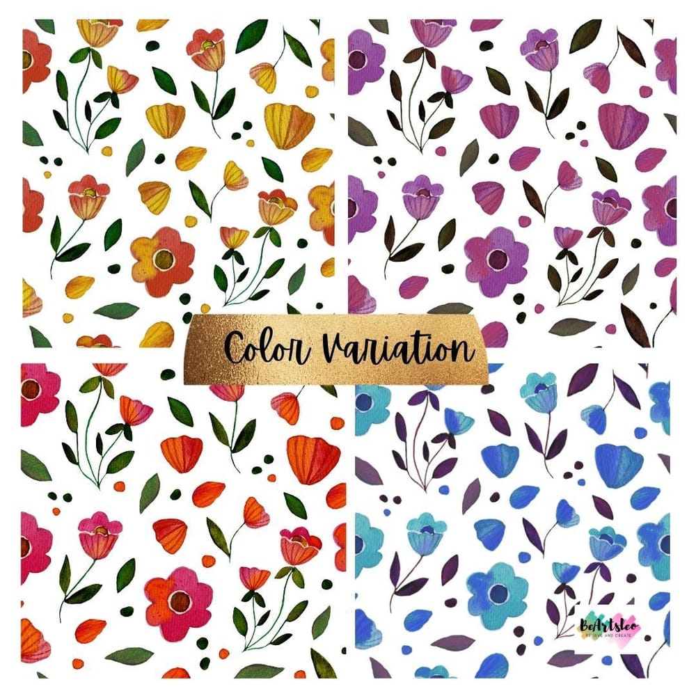 Watercolor a seamless Pattern in Photoshop Skillshare Student Project
