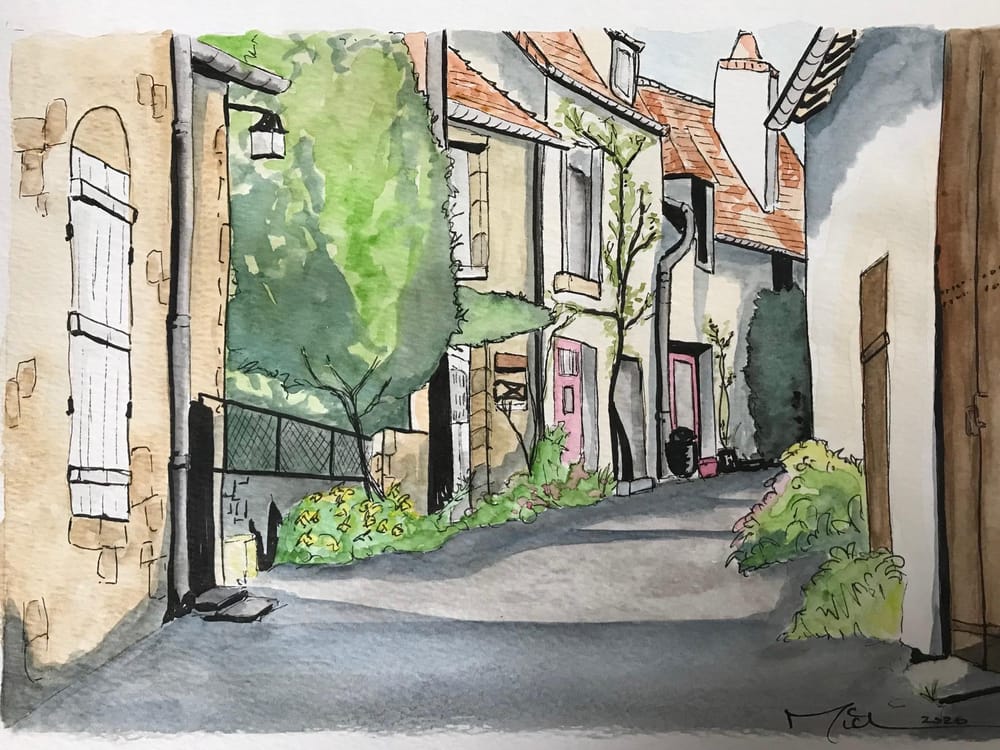 French Street in Watercolour - image 3 - student project