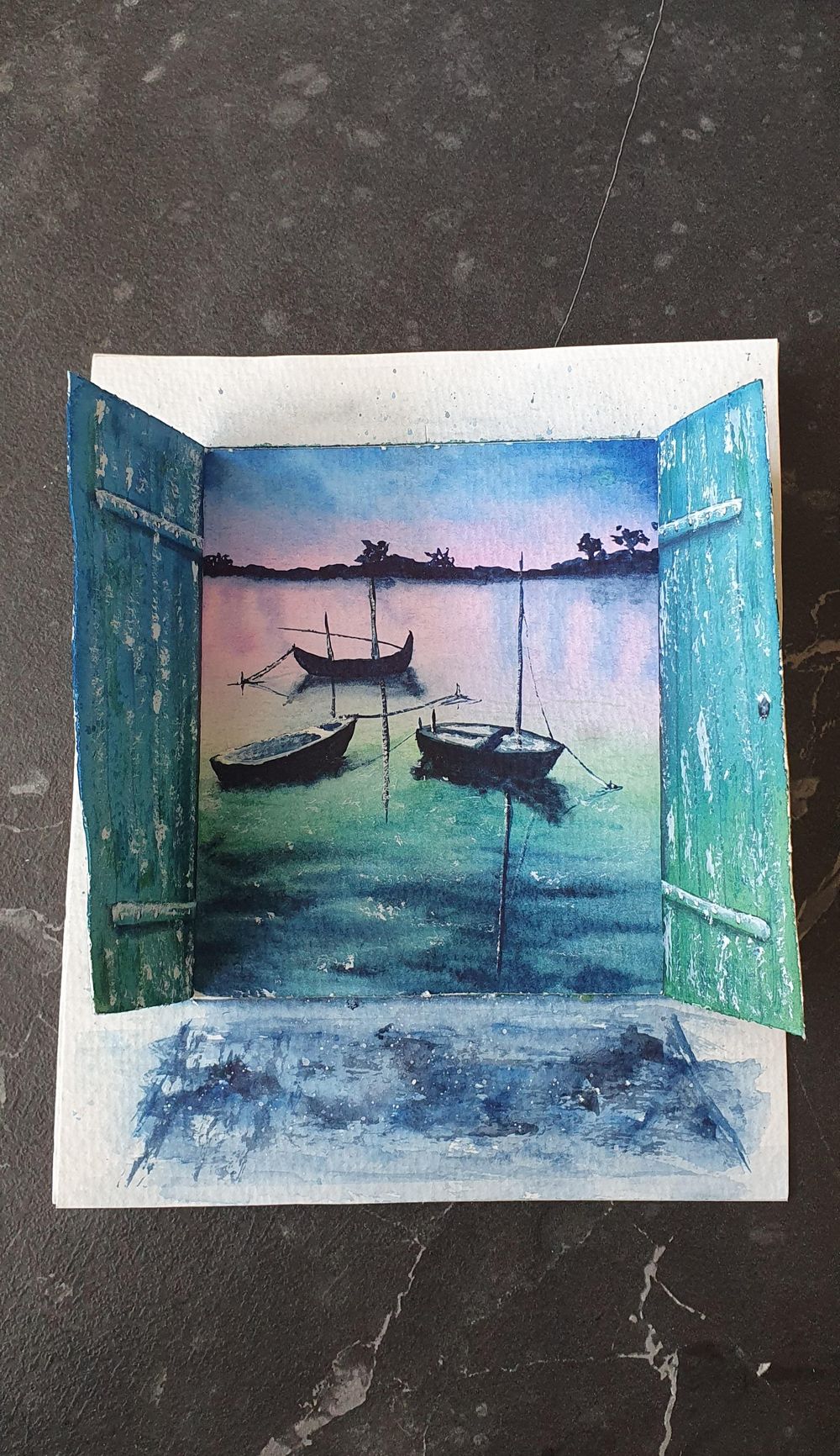Magical Lift-the-Flap Door and Seascape Painting - image 2 - student project