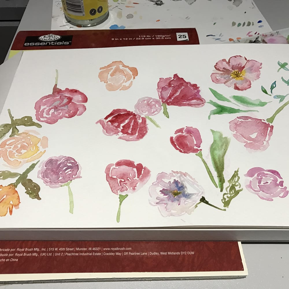 Watercolour florals - image 2 - student project