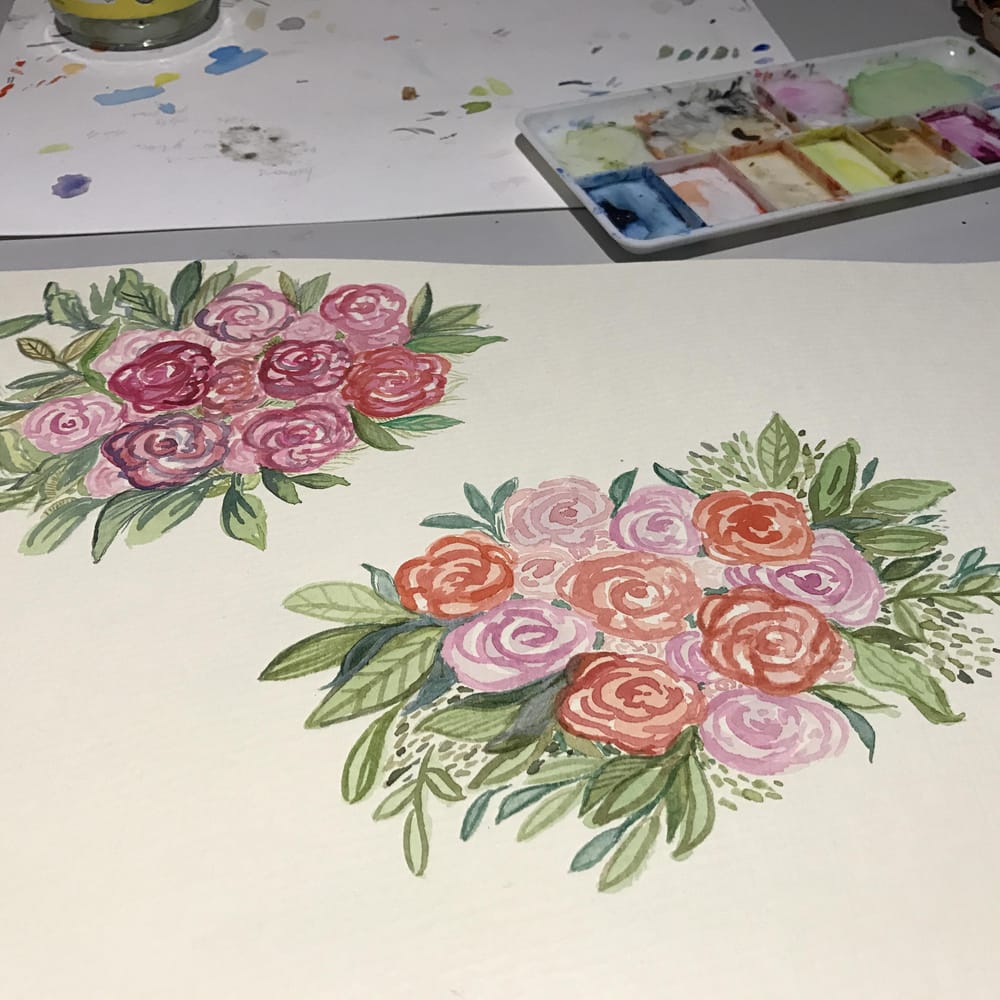Watercolour florals - image 4 - student project