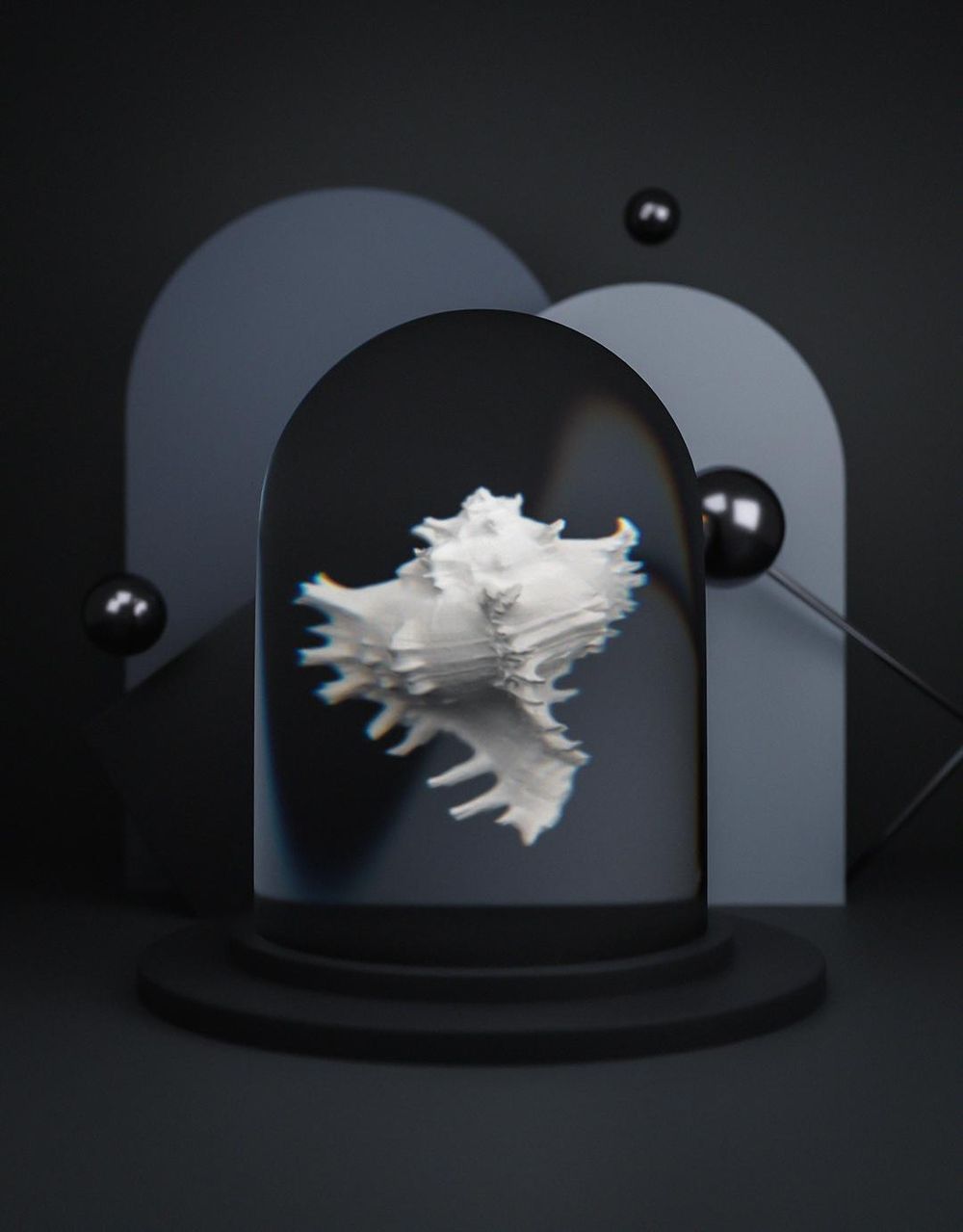 Specimen / a minimal geometric scene / blender 3D render - image 2 - student project