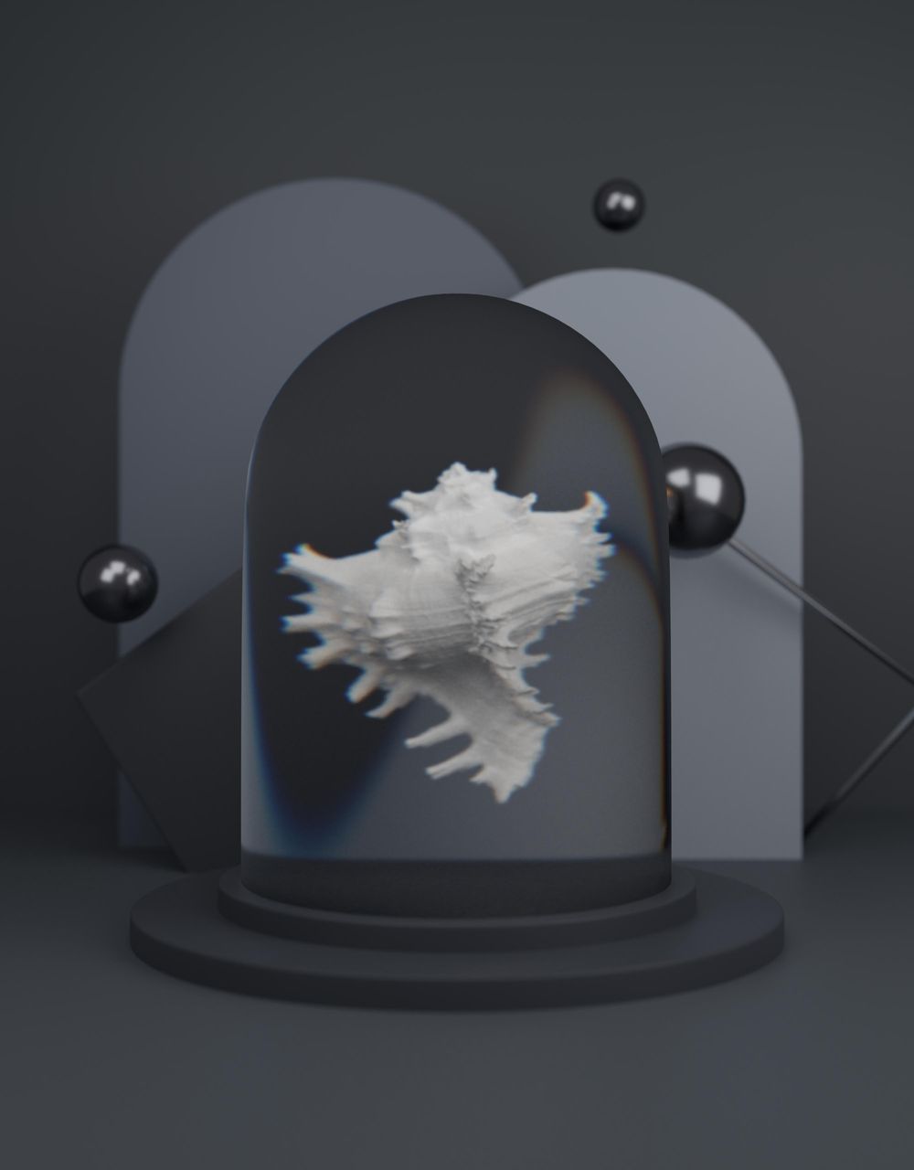 Specimen / a minimal geometric scene / blender 3D render - image 1 - student project