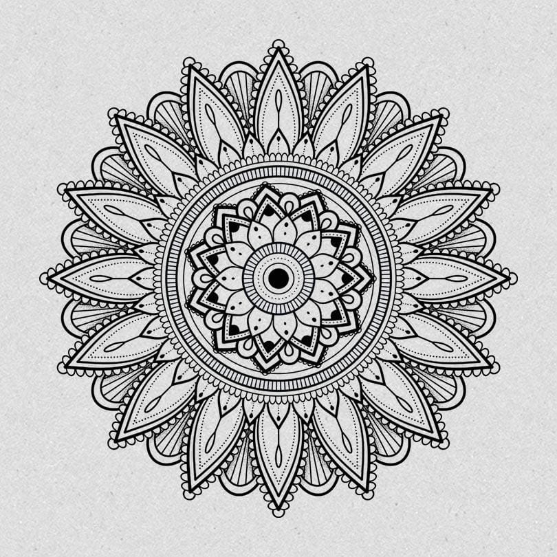 Mandala with pattern brushes - image 1 - student project
