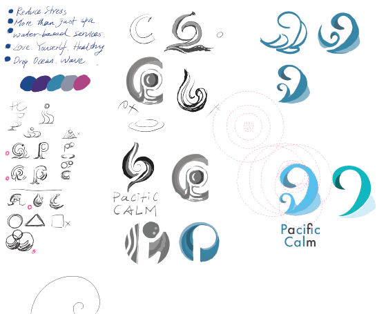 Pacific Calm - logo design - image 2 - student project