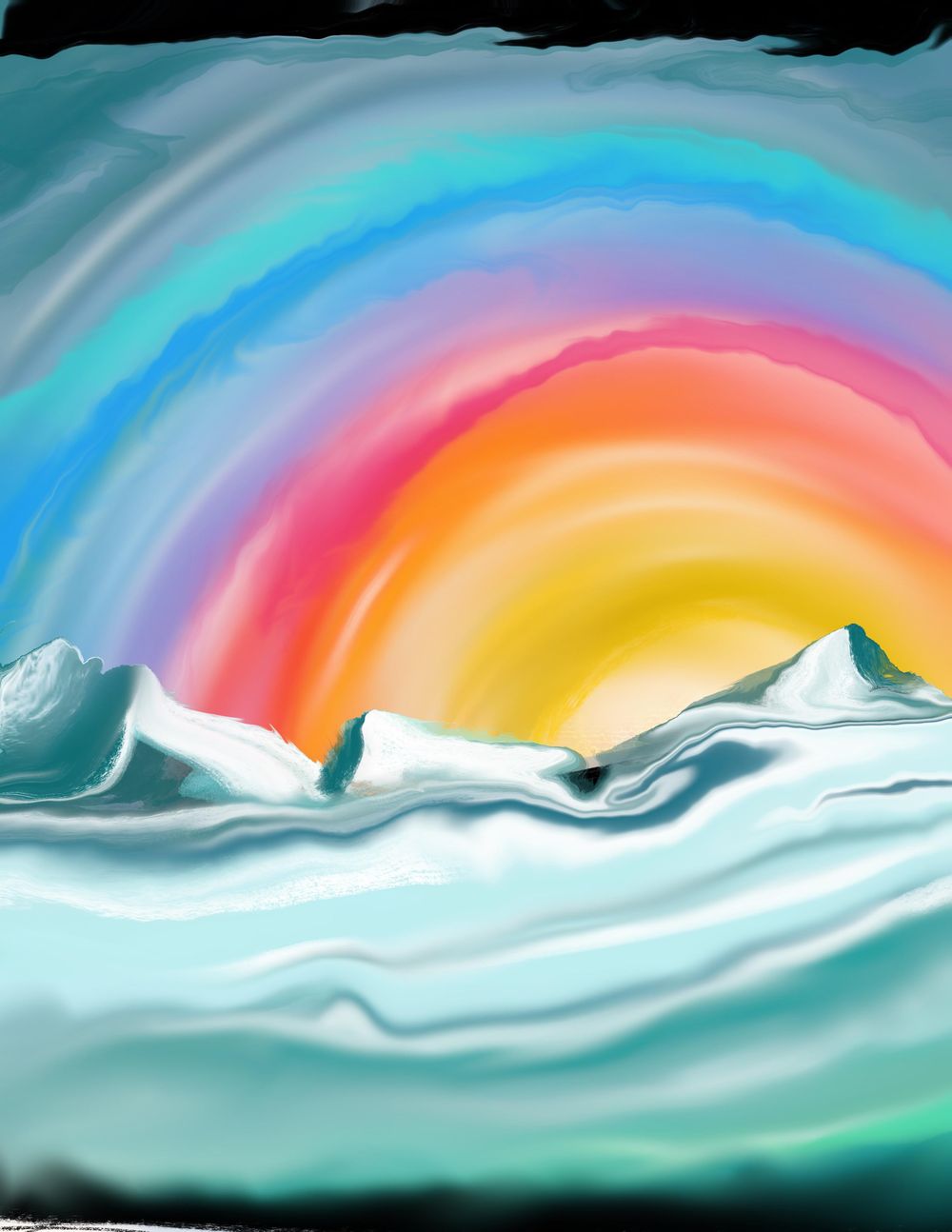 Mountain Sunset - image 1 - student project