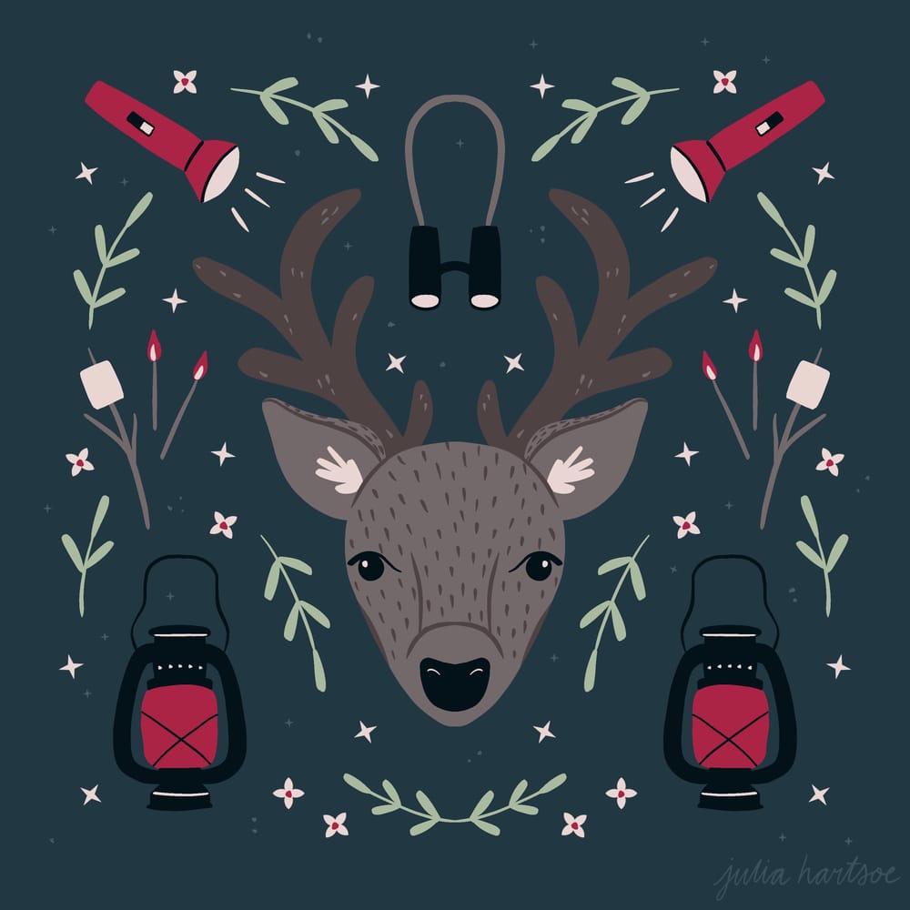 Deer symmetry illustration - image 10 - student project