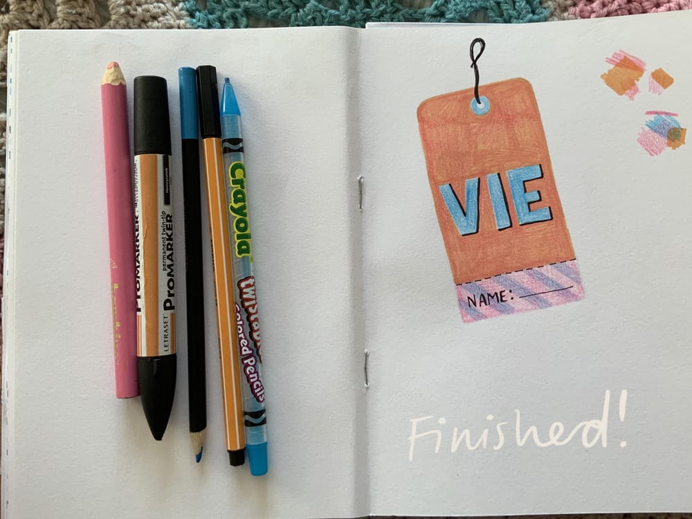 Vienna Luggage Tag (Sketchbook Practice) - image 9 - student project