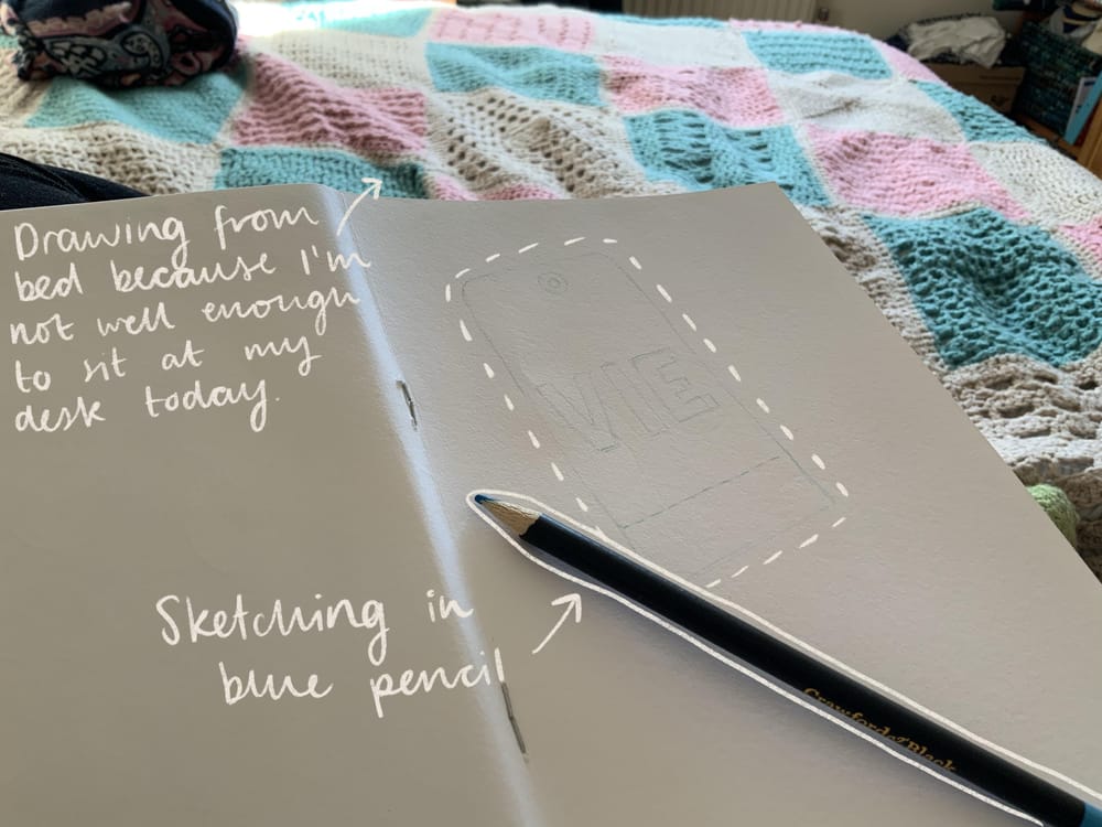 Vienna Luggage Tag (Sketchbook Practice) - image 1 - student project