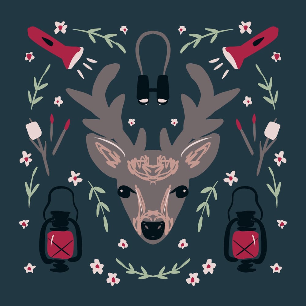 Deer symmetry illustration - image 8 - student project
