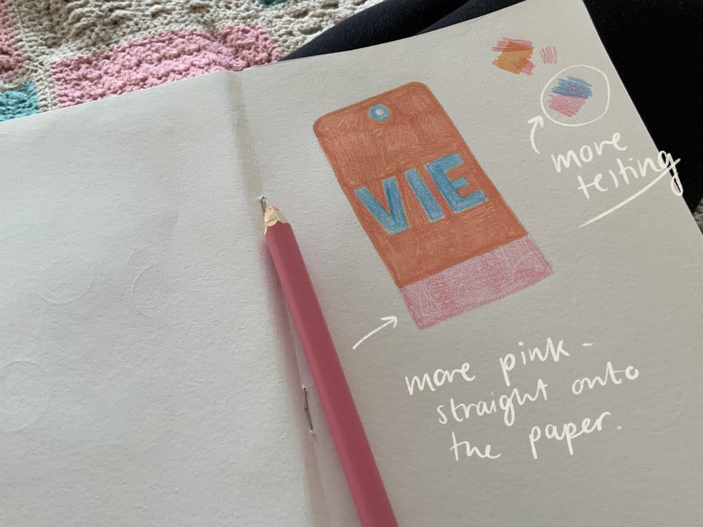 Vienna Luggage Tag (Sketchbook Practice) - image 6 - student project