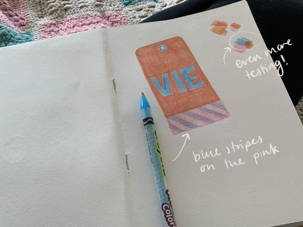 Vienna Luggage Tag (Sketchbook Practice) - image 7 - student project