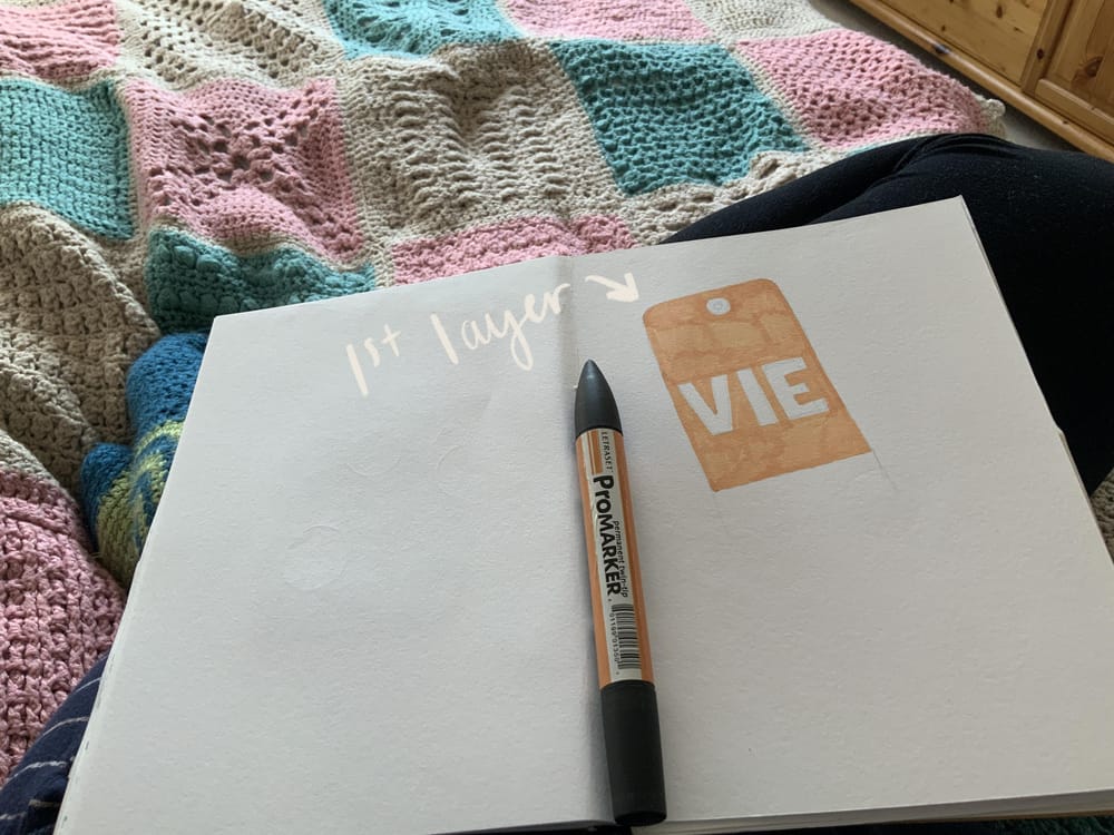 Vienna Luggage Tag (Sketchbook Practice) - image 3 - student project