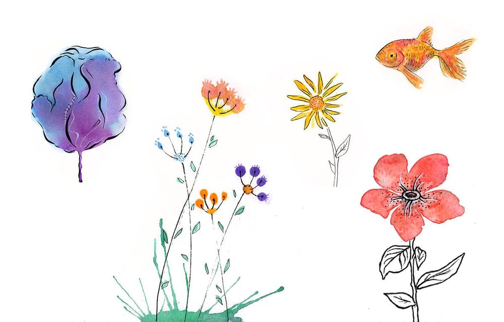 Ink & watercolor experimentation - image 1 - student project